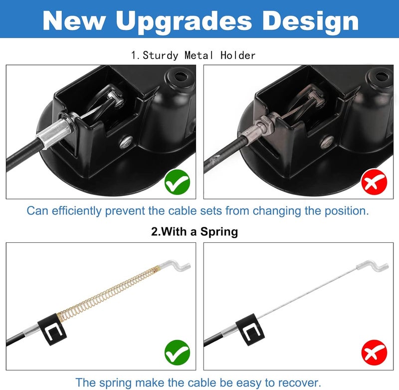 Nonley Heavy-Duty Metal Recliner Handle Replacement Parts with Cable, Recliner Pull Handle Release Fits Most Major Recliner Couch Sofa Chair - Image 5